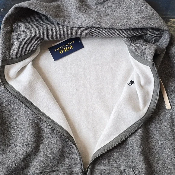 Polo by Ralph Lauren Gray Men's Hoodie Sweater, Sz L